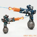 Graffiti Electric LED Water Blaster, Full Auto Continuous Fire Squirt Gun with Transparent Drum Magazine, Long