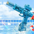 LED Electric Water Gun Blasters with Flame Light Effect, Rechargeable Lithium Battery, Safe Outdoor Toy