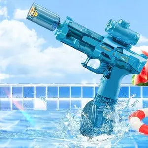 LED Electric Water Gun Blasters with Flame Light Effect, Rechargeable Lithium Battery, Safe Outdoor Toy