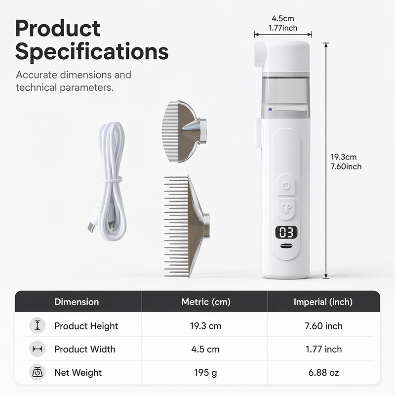 Electric Pet Grooming Comb🐕Keep your furry friends away from mites, fleas and tangled fur！