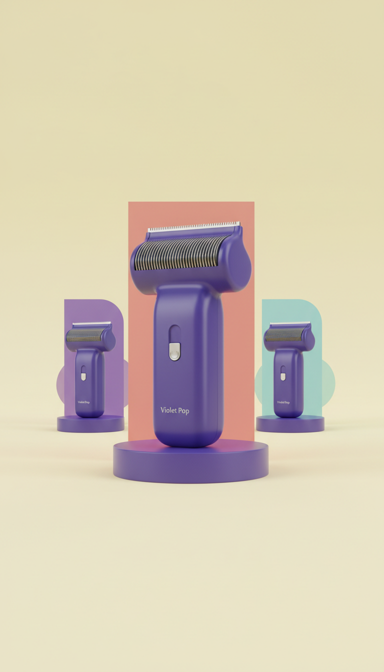 Peigne électrique édition voyage violet pop